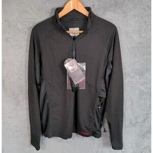 NWT Ansai Mobile Warming Long Sleeve 1/4 Zip Sz L Heated Black Base Layer Shirt